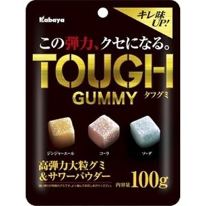 Kabaya, “Tough Fruchtgummi”, Ingwer Ale, Cola & Soda flavors in 1 Tasche, – 100g