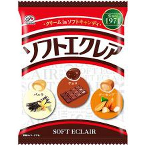 Fujiya, Weicher Eclair, Weicher Ekurea, Weicher Karamell mit reichhaltiger Creme darin, Weicher Ekurea, 3 Arten in 1 Beutel, 93g