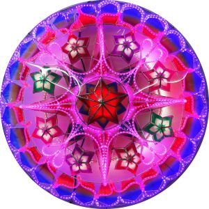 Philippines Christmas Capiz Parol Lantern Star (Tala) violett/rot/blau- Größe 24