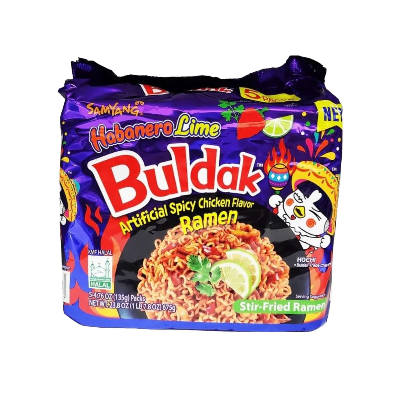 Samyang Buldak Habanero Limette Künstliche Würzig Huhn Geschmack Stir-Frie