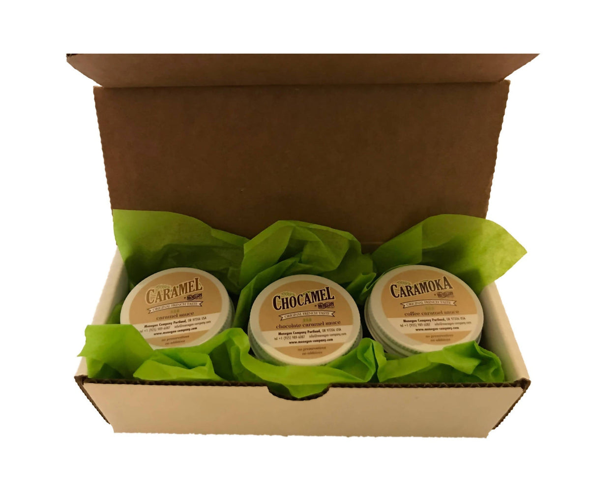 Französisch gesalzen, Schokolade & Kaffee Karamell Sauce Set – 4 x (3 x 2,5 oz)
