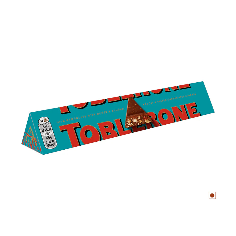 Toblerone Milchschokolade mit gesalzenen karamulierten Mandeln & Honig Nougat