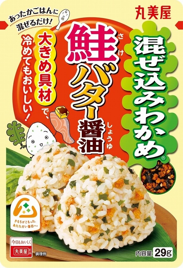 Marumiya, Mazekomi Wakame, Sake Butter Shoyu, Lachs und Butter Sojasauce, 29g