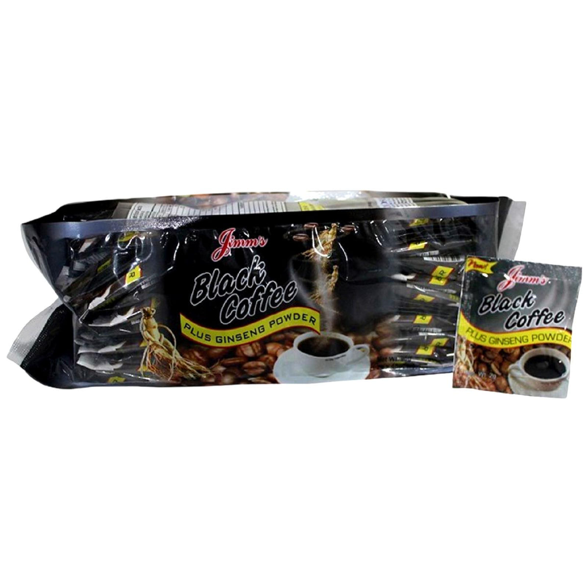 Jimm’s – Schwarzer Kaffee – Plus Ginseng Pulver – 48er Packung – 96 G
