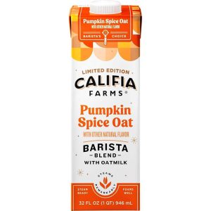 Califia Pumpkin Gewürz Hafermilch – Barista Mischung, – 32oz