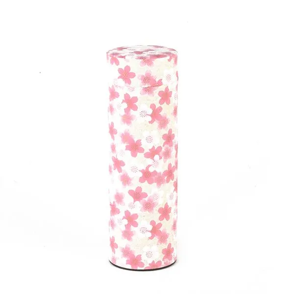 Japanese Washi Tin rosa mit Blumen