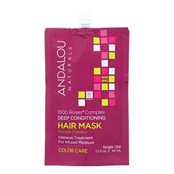 Andalou Naturals 1000 Rosen Komplexe Farbpflege Haarmaske, 1,5 Oz – Pac