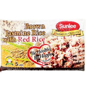 Sunlee Brand brauner Jasminreis mit rotem Reis – 5 lbs