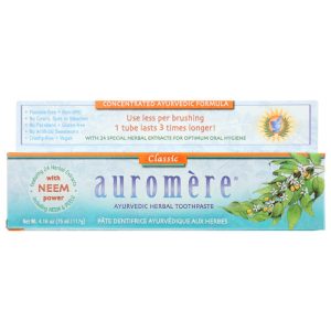Auromere – Zahnpasta Herbal klassisch Lakritz, 4.16 Oz – Packung mit 1 Stück