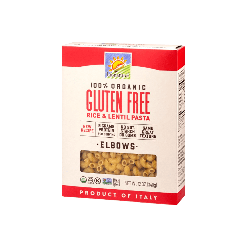 Bionaturae 100% biologischer glutenfreier Reis & Linsen Pasta Ellenbogen