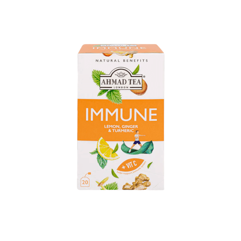 AHMAD TEA Immune Zitrone, Ingwer & Kurkuma Tee 20 Teebeutel