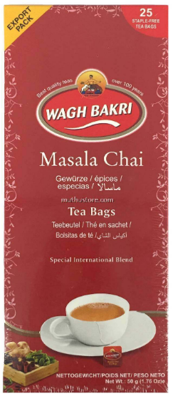 Wagh Bakri Masala Chai Teebeutel 25 Teebeutel 50g (1.76oz)