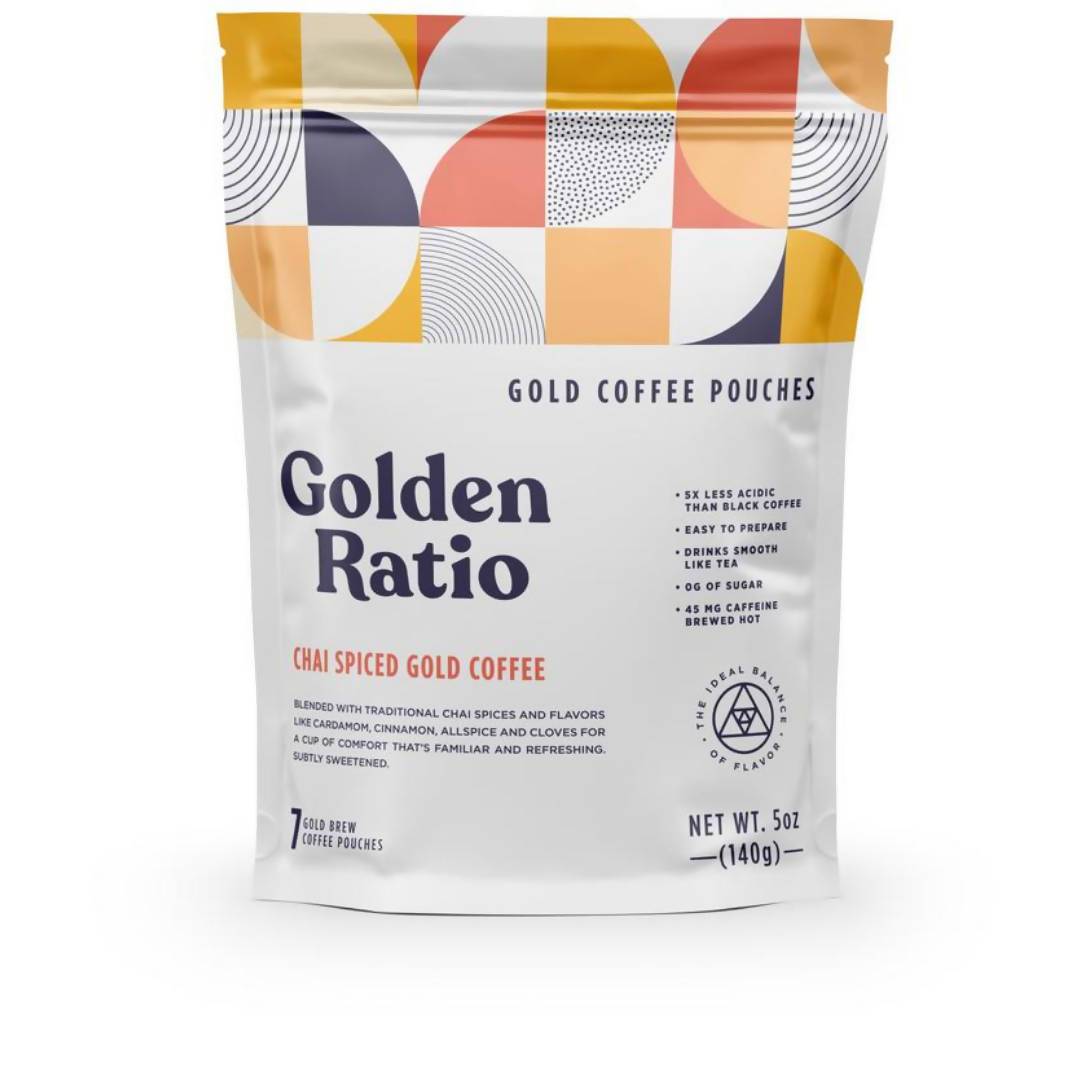 Chai Spiced Gold Kaffeebeutel, säurearm – 6 Beutel x 7-Beutel
