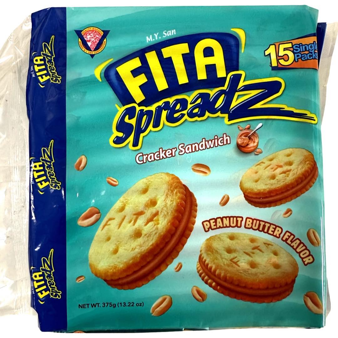 M.Y. San Fita Spreadz – Cracker Sandwich – Erdnussbutter Geschmack – 15er Packung – 375 G