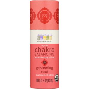 Aura Cacia Chakra Roll-On Grounding, 0,31 oz – Packung mit 1 Stück