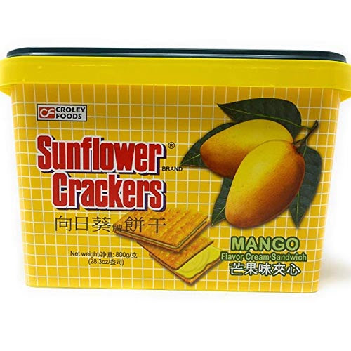 Sonnenblumen Cracker – Mango in Plastikdose – 800 G