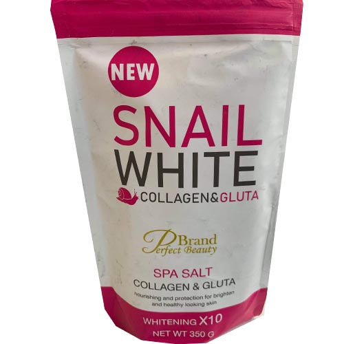 Schnecke Weiß – Kollagen & Gluta – Spa Salz – Weiße Scrub Seife – 350 G