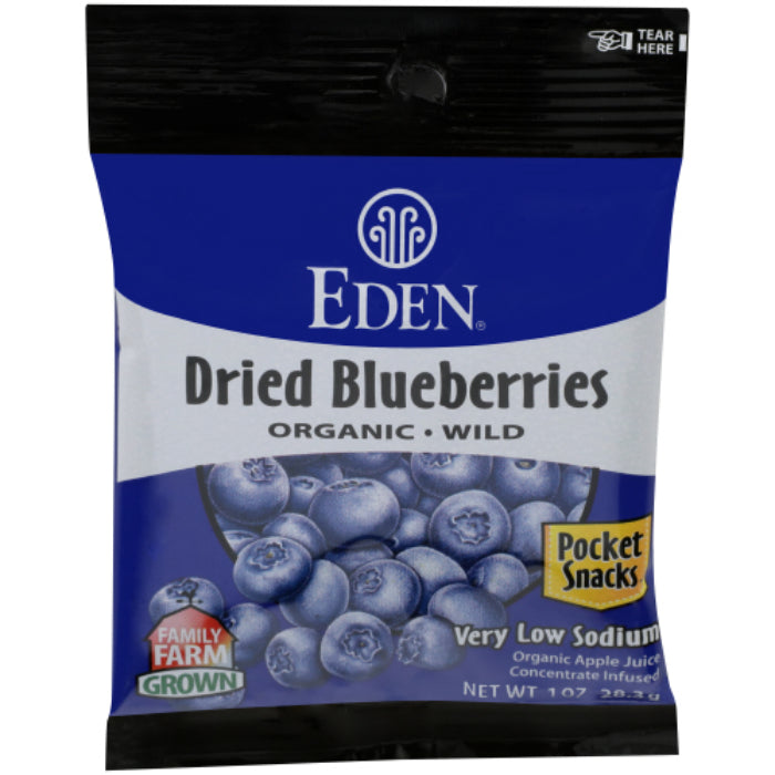 EDEN FOODS Tasche SNACK BLUEBRY DRD ODER 1 OZ – Packung mit 12 Stück