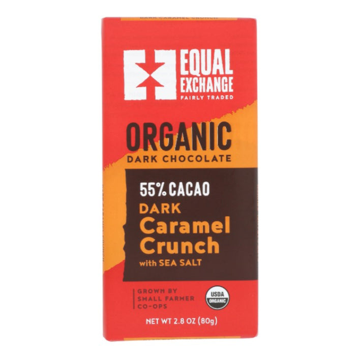 Equal Exchange Schokoladenriegel Dunkler Karamell oder Org 2.8 Oz – Packung mit 12 Stück