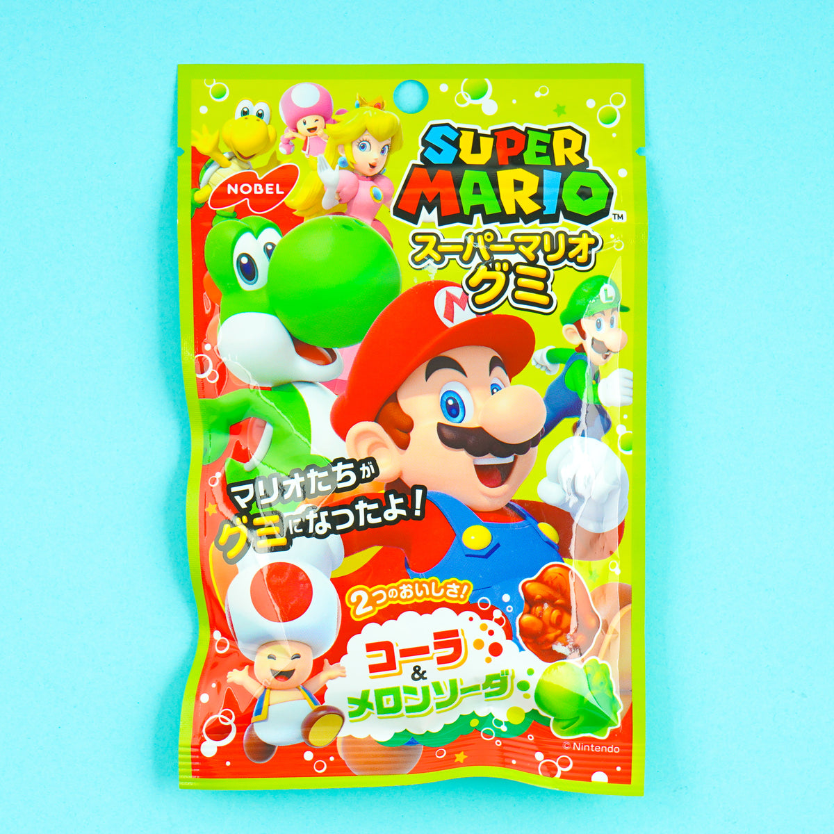 Super Mario Gummy für Cola & Melone Soda