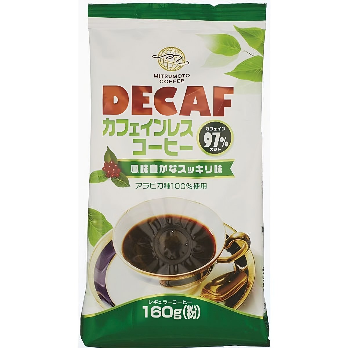 Mitsumoto entkoffeiniert Kaffee dunkel Roast Entkoffeinierter gemahlener Kaffee 160g