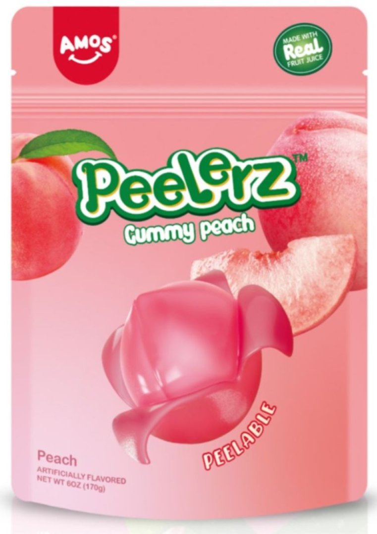 Amos Peelerz Peeling Gummis – Pfirsich – 6oz