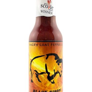 Angry Goat Pepper Co. schwarze Bison scharfe Sauce