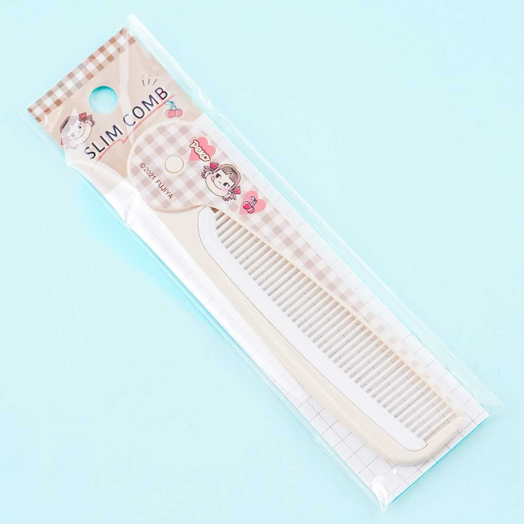 Milky Peko-chan Kirsche kariert Folding Slim Kamm