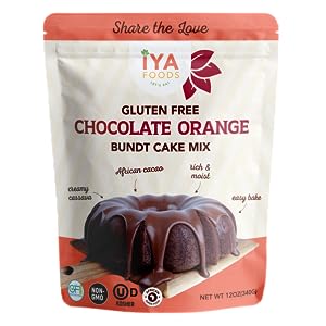 IYA FOODS LLC – Kuchen Mischung Schokolade ORANGE BUNDT 12 OZ – Packung mit 6 Stück