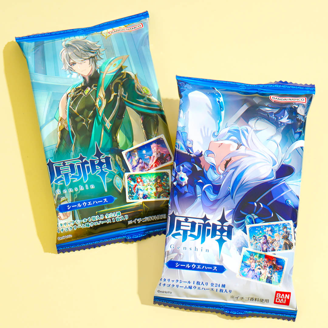 Genshin Impact Waffel mit Aufkleber