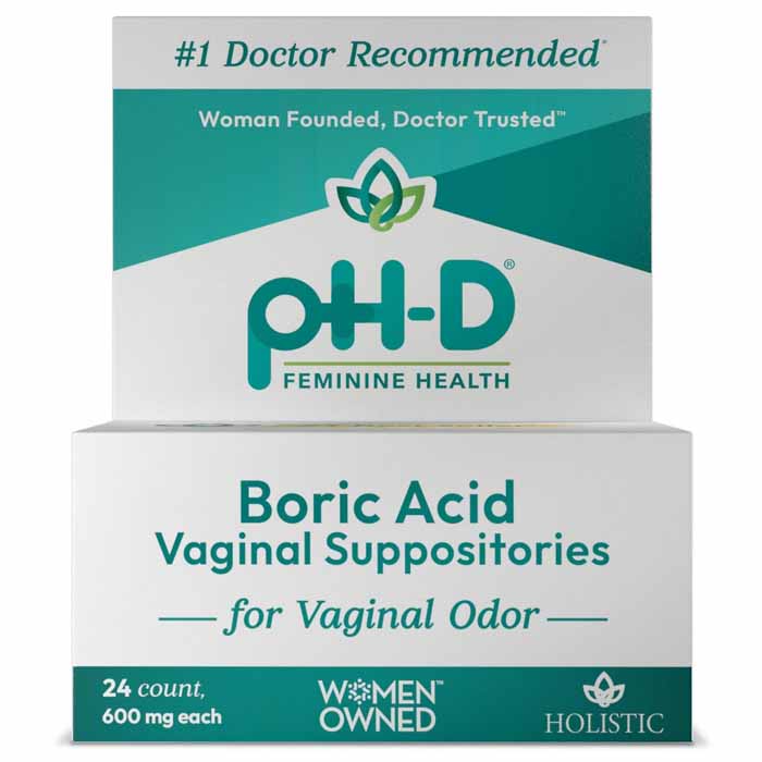 PhD Feminine Gesundheit Zäpfchen Vaginal 24 Ea – Packung mit 4