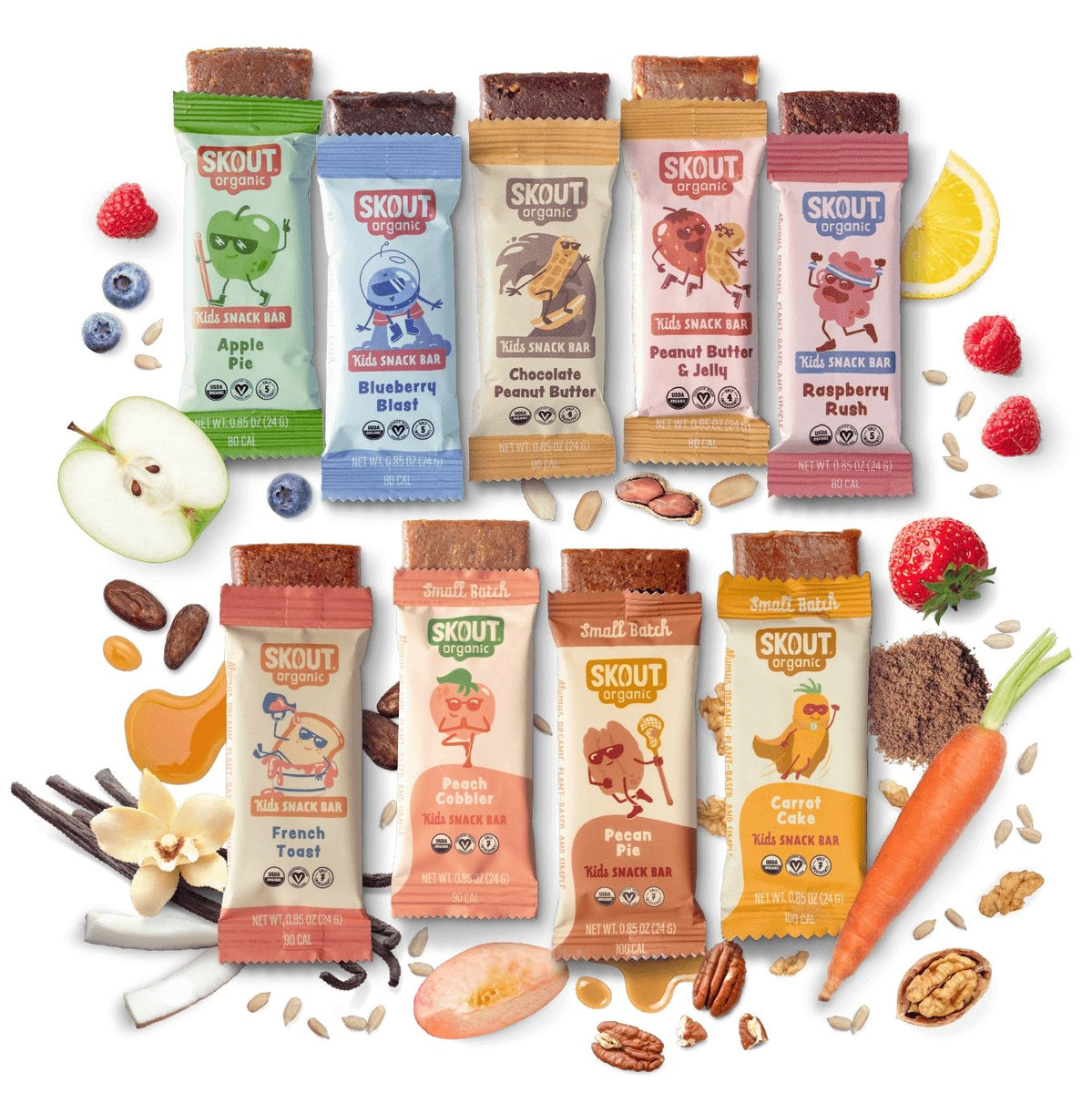 Skout Bio kleine Batch Kinder Bar Sortiment Packung – 36 Packung