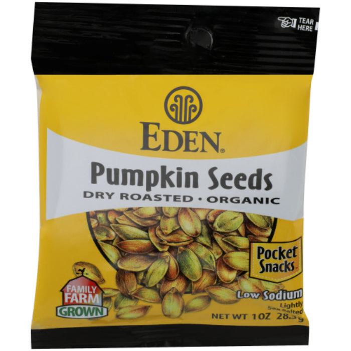 Eden Foods Tasche Snack Kürbissamen Rs 1 Oz – Packung mit 12