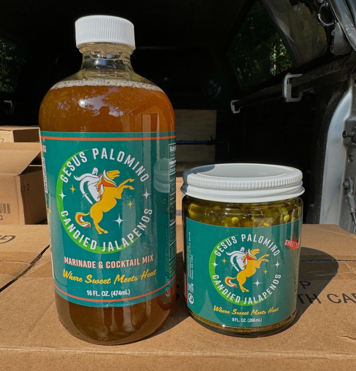 Gesus Palomino Kandidierte Jalapenos und Marinade & Cocktail Mischung Geschenkset