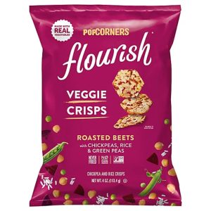 Popcorners – Flourish Veggie Crisps geröstete Rüben mit Kichererbsen, Reis