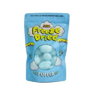 Freeze getrocknetes blaues Himbeersalz Wasser taffy
