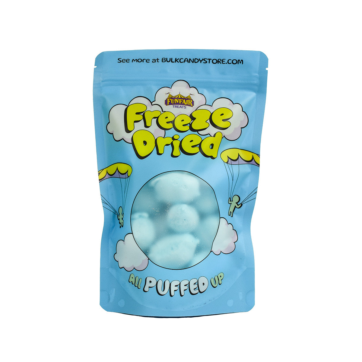 Gefrorenes getrocknetes blaues Himbeersalzwasser Taffy
