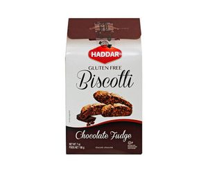 Haddar glutenfreie Biscotti Schokoladen-Fudge, 7 Unzen.