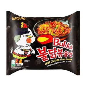 Buldak Ramen würziges Hähnchen geröstete Nudeln