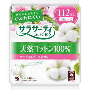 Sarasa-Terry Baumwolle 100 Panty Liner – natürlicher Rosenduft – 112 Blätter – in Japan – tokyo sakura Mall