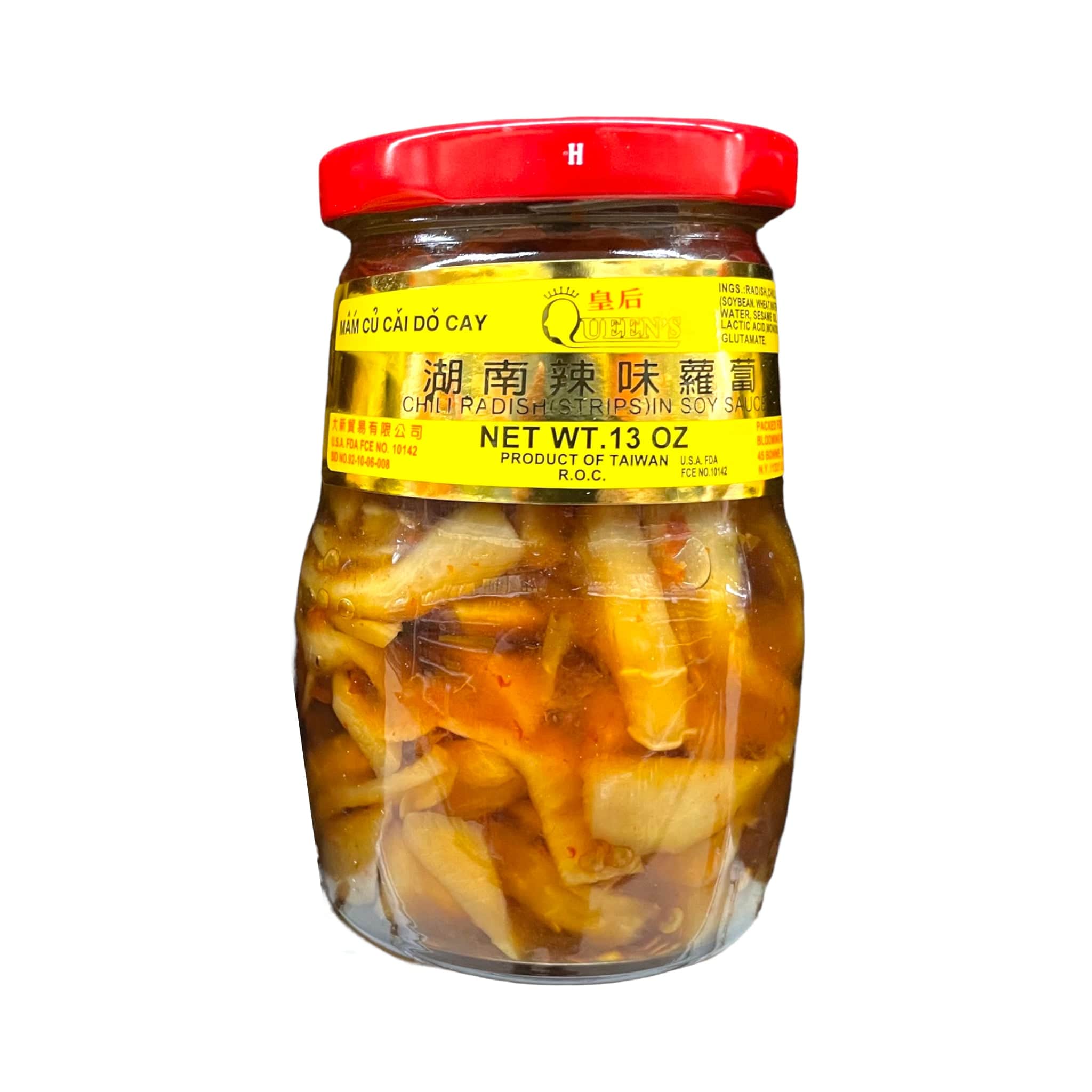 Königin Chili Radhish (Streifen) in Sojasauce