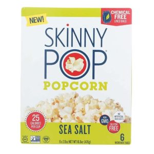 Skinny Pop – Sea Salzmikrowelle Popcorn, 6 Beutel