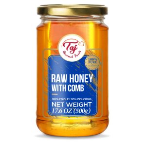 TAJ Rohhonig mit Kamm, 500g (17.6 Oz)