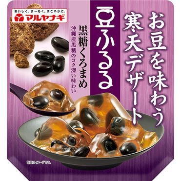 Maruyanagi, Mame Fururu, Kokuto Kuromame, Braun Zucker Kanten Jelly & Schwarz Bean, 120g