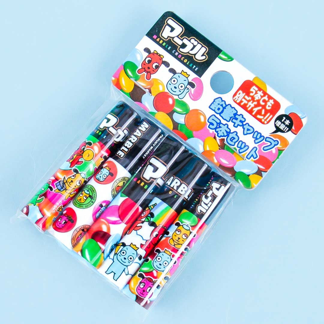 Marmor Schokolade Bleistift Kappe Set