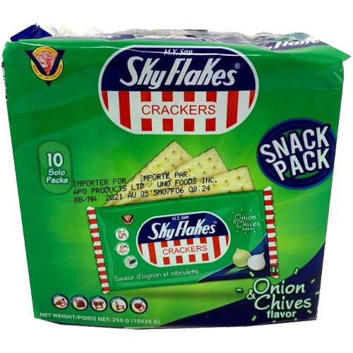 M.Y. San Skyflakes – Crackers – Zwiebeln und Schnittlauch Geschmack – 250 G