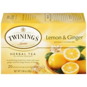 Twinings Zitrone & Ingwer Tee, 20 Beutel Packung mit 6