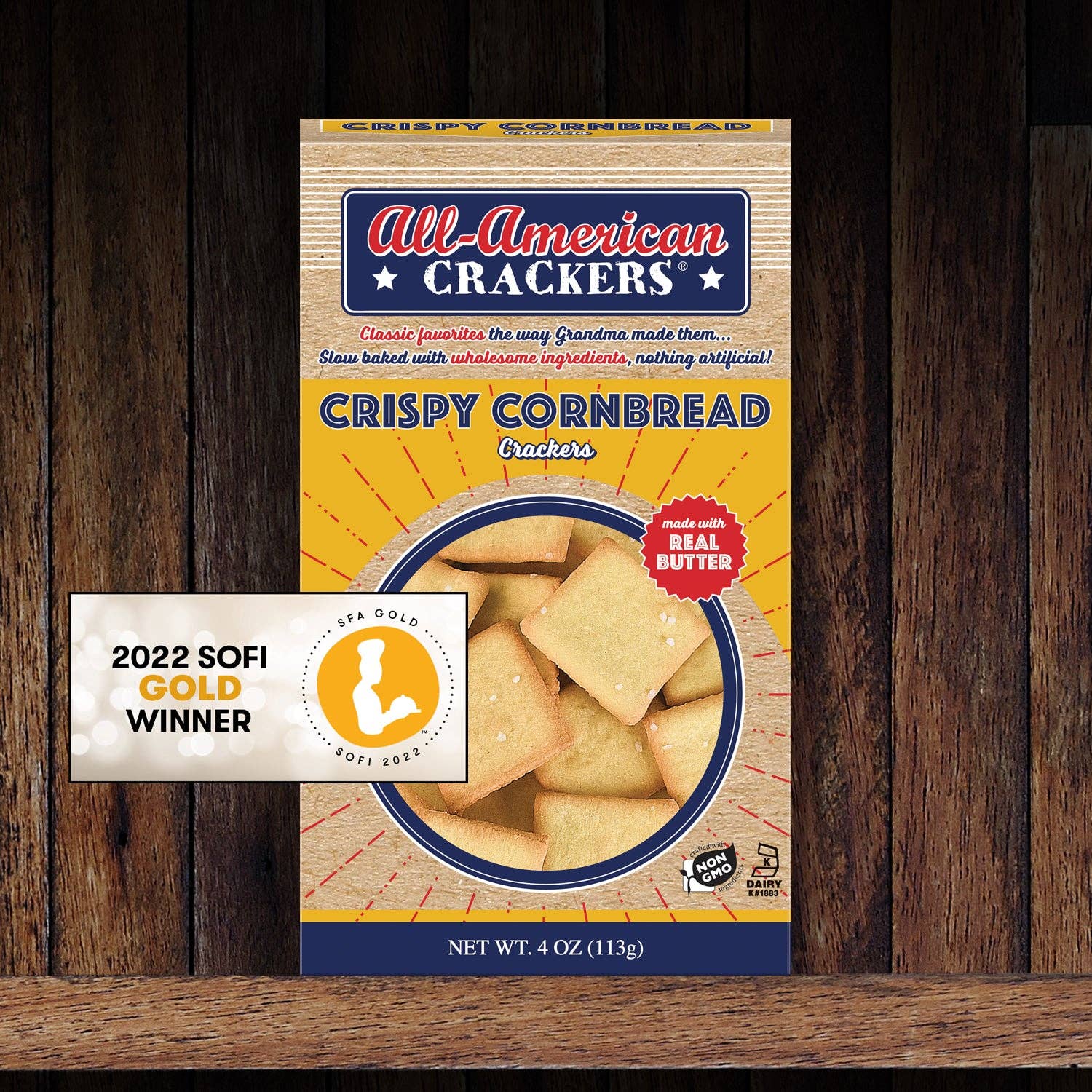Partner Crackers – Knusprige Cornbread Snack Crackers