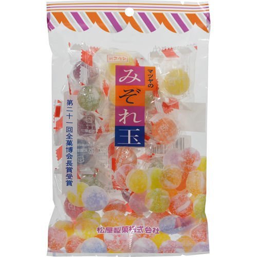 Matsuya, Mizoredama, Harte Süßigkeit, 6 Arten Geschmack, Soda & Früchte, 160g