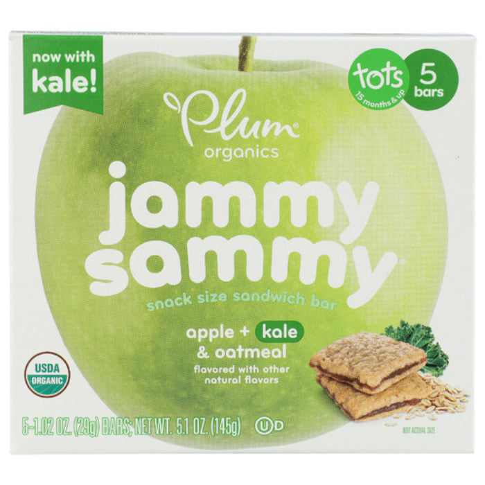 Pflaume Organics Snack Bar Apfel Kale 5.1 OZ – Packung mit 6 Stück